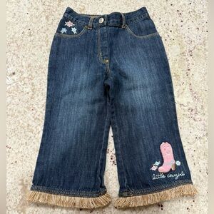 Vintage Gymboree Little Cowgirl Embroidered Denim Jeans- New Condition